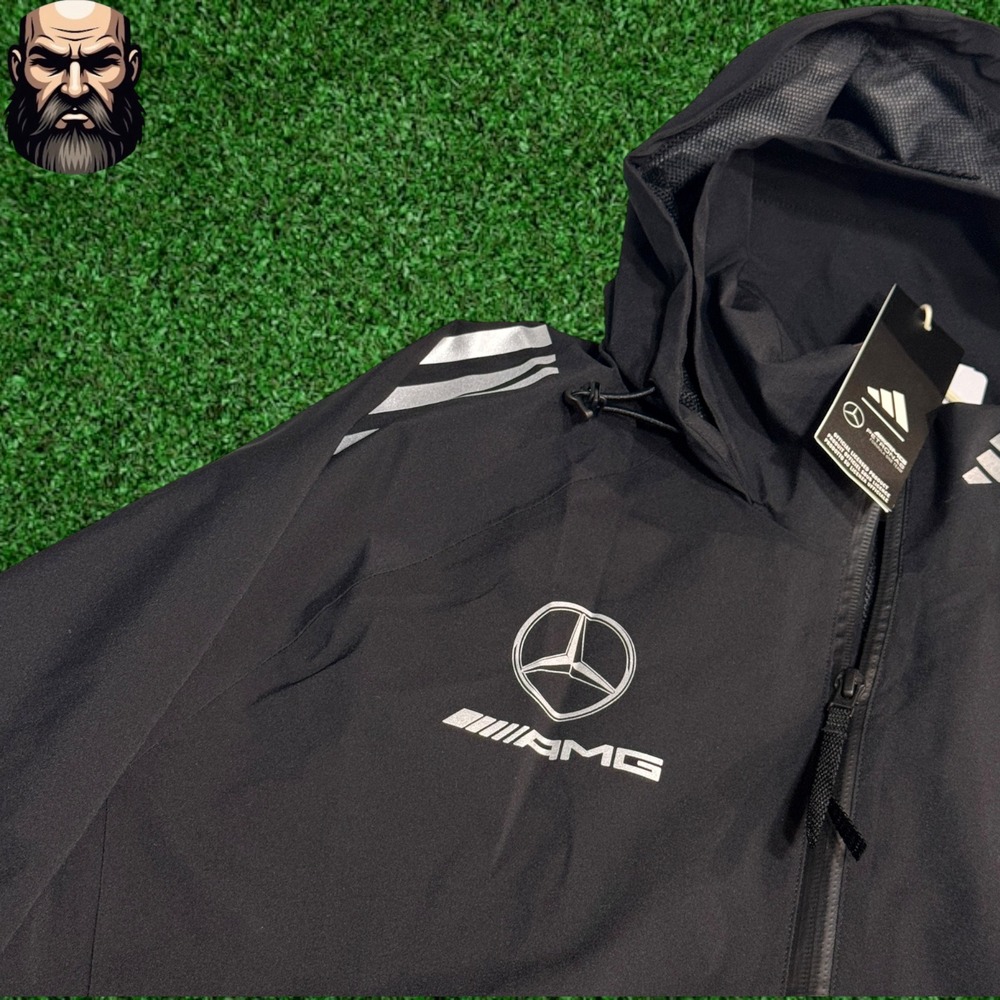 adidas Mercedes AMG Petronas Formula Team Mechanics Jacket JX0760 Men's Size S - Picture 2 of 5